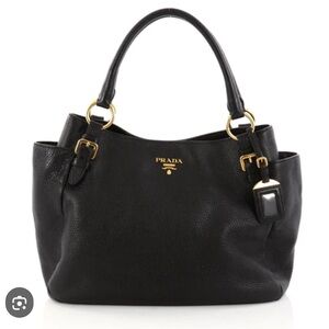 Prada Black Leather Shoulder Bag